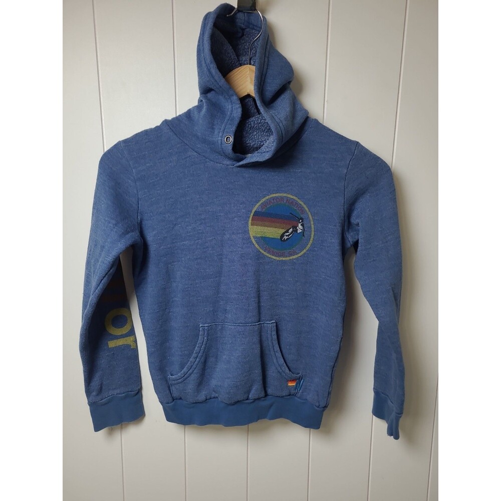 Aviator Nation Hoodie Youth Boys Size 8 Blue Long Sleeve
